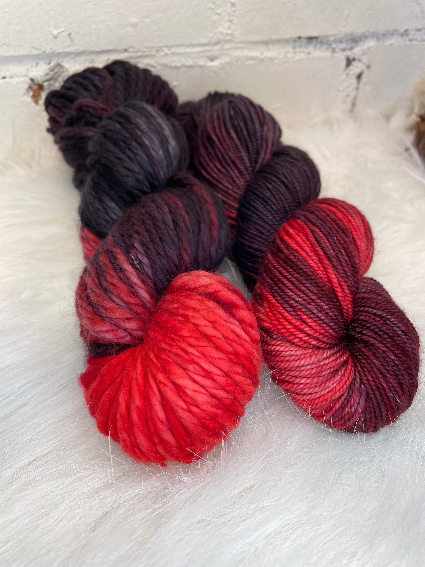 Dracula Parrot - Dyed to Order - Wyoknitts Hand Dyed Yarns